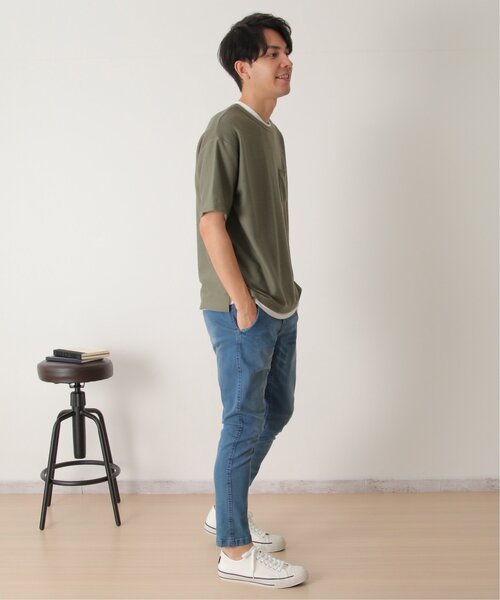ikka(イッカ)の「【2点セット】リップルTシャツインナーセット(Tシャツ/カットソー・メンズ・オリーブ/ベージュ/ネイビー・S/M/L/XL)」の16枚目の写真