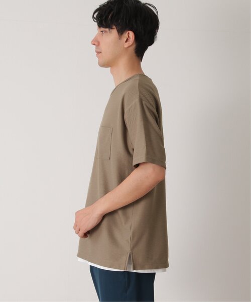 ikka(イッカ)の「【2点セット】リップルTシャツインナーセット(Tシャツ/カットソー・メンズ・オリーブ/ベージュ/ネイビー・S/M/L/XL)」の13枚目の写真