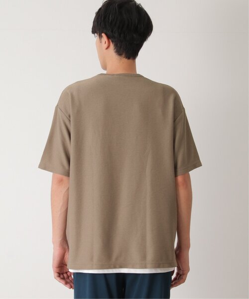 ikka(イッカ)の「【2点セット】リップルTシャツインナーセット(Tシャツ/カットソー・メンズ・オリーブ/ベージュ/ネイビー・S/M/L/XL)」の4枚目の写真