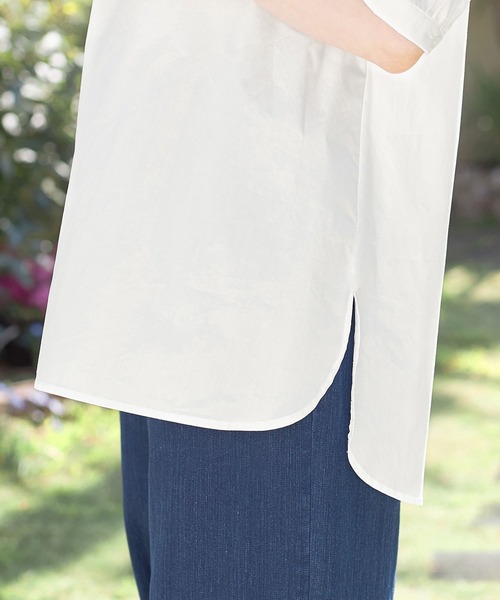 【セール】ピンタックレース使いチュニックブラウス（チュニック）｜Viola e Viola（ヴィオラエヴィオラ）