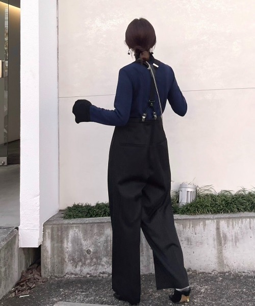 AGAWD(アガウド)の「AGAWD サスペンダーパンツ(チノパンツ・レディース・ブラック/ブラウン・FREE)」の3枚目の写真