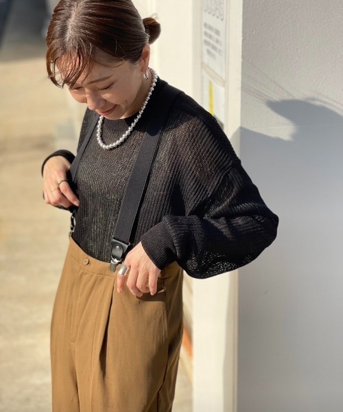 AGAWD(アガウド)の「AGAWD サスペンダーパンツ(チノパンツ・レディース・ブラック/ブラウン・FREE)」の5枚目の写真
