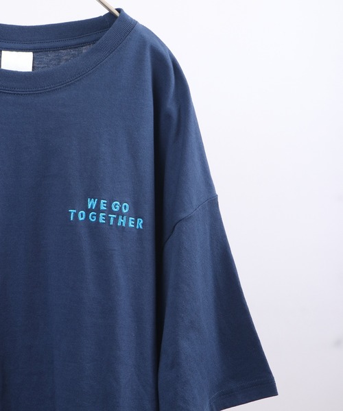 spiritoso(スピリトーゾ)の「spiritoso スケーター カップルプリント 半袖Tシャツ(Tシャツ/カットソー・レディース・ネイビー/オレンジ・F)」の17枚目の写真