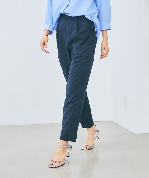 CROSS FUNCTION（クロスファンクション）の「《ストレッチ・シワになりにくい》さらっと速乾 きれいめイージータックパンツ【CF/クロスファンクション】（その他パンツ・レディース・アーミー/ライトベージュ/クリアブラック/ロイヤルブルー/クリーム/アイボリー/ネイビー/ベージュ/カーキ/チャコールグレー/ブラック・M/L/LL）」の10枚目の写真