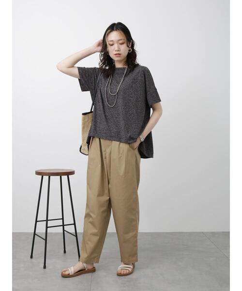 Samansa Mos2 blue(サマンサモスモスブルー)の「タックトラウザーパンツ(その他パンツ・レディース・チャコールグレー/ブルー/ベージュ・F)」の20枚目の写真