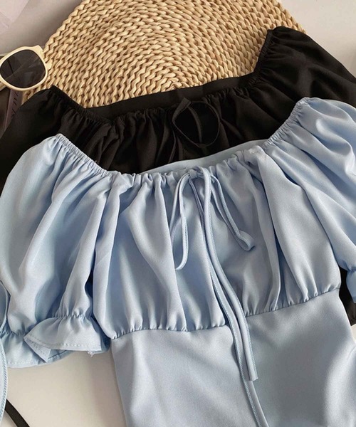 SPIGA（スピーガ）の「袖ﾘﾎﾞﾝ2wayﾌﾘﾙﾌﾞﾗｳｽ（シャツ/ブラウス・レディース・ホワイト/ブラック/ブルー/ピンク・FREE）」の14枚目の写真