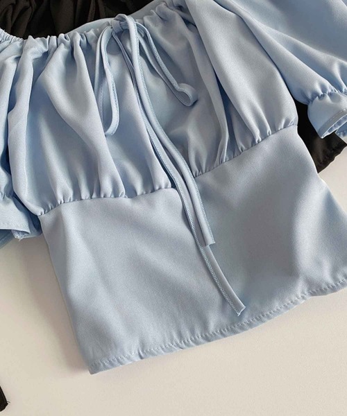 SPIGA（スピーガ）の「袖ﾘﾎﾞﾝ2wayﾌﾘﾙﾌﾞﾗｳｽ（シャツ/ブラウス・レディース・ホワイト/ブラック/ブルー/ピンク・FREE）」の13枚目の写真