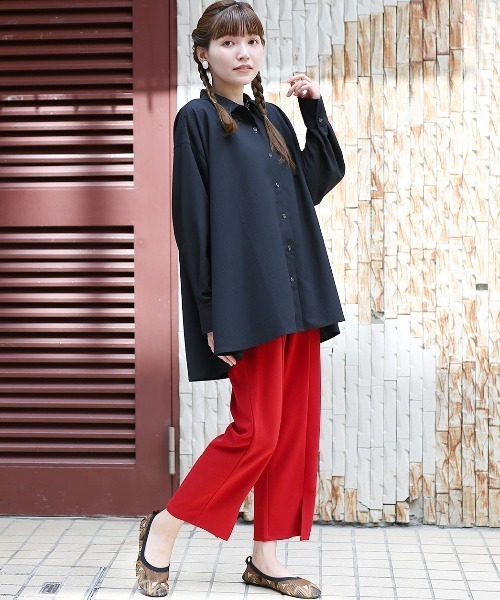 チチカカ（チチカカ）の「ジョーゼットフロントスリットパンツ（その他パンツ・レディース・ブラック/レッド/ブラウン・LARGE/MEDIUM）」の10枚目の写真