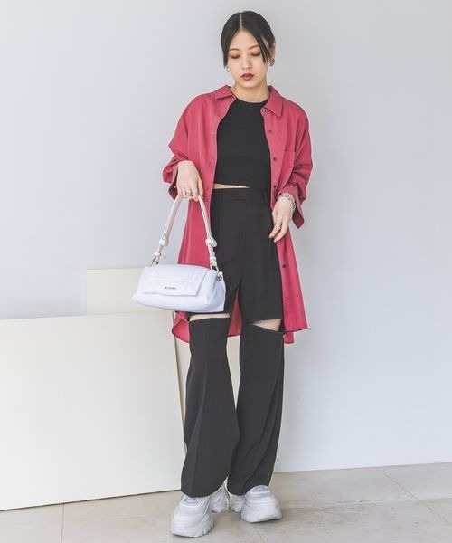 JEANASIS（ジーナシス）の「パファーナイロンショルダーBAG/976418（ショルダーバッグ・レディース・カーキ/ホワイト/ブラック・FREE）」の6枚目の写真