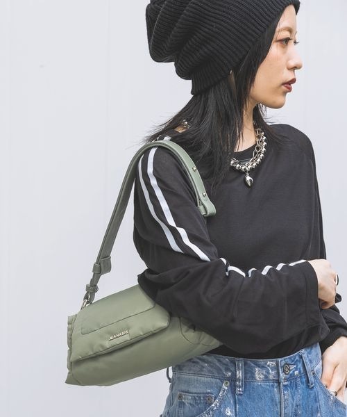 JEANASIS（ジーナシス）の「パファーナイロンショルダーBAG/976418（ショルダーバッグ・レディース・カーキ/ホワイト/ブラック・FREE）」の13枚目の写真