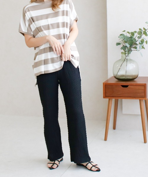 Social GIRL(ソーシャルガール)の「ジャガードストレートパンツ(その他パンツ・レディース・ブラック/ベージュ/ブルー/オフホワイト・M)」の18枚目の写真
