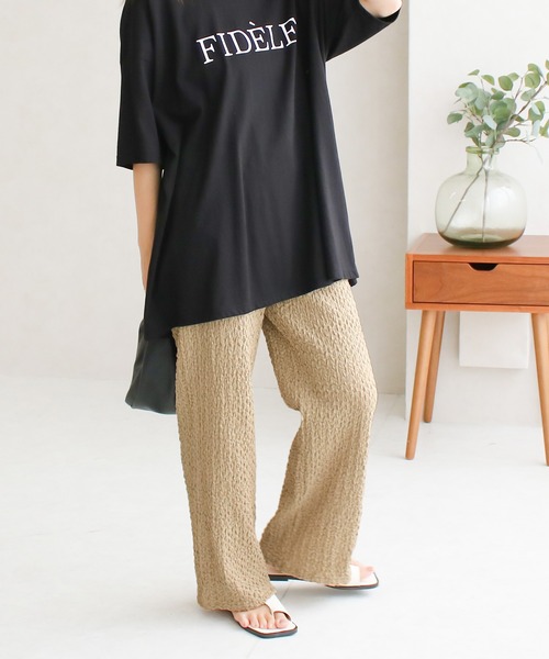 Social GIRL(ソーシャルガール)の「ジャガードストレートパンツ(その他パンツ・レディース・ブラック/ベージュ/ブルー/オフホワイト・M)」の21枚目の写真