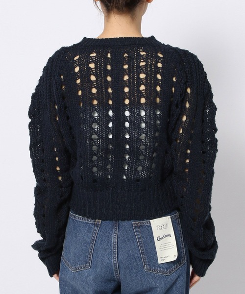 LOWRYS FARM（ローリーズファーム）の「スカシアミパワショルプルオーバーLS  975082（ニット/セーター・レディース・ブラック/アイボリー/ネイビー・FREE）」の15枚目の写真