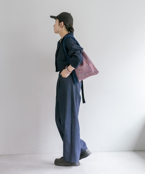 ear PAPILLONNER(イアパピヨネ)の「メタリックニットバッグ(エコバッグ/サブバッグ・レディース・ピンク/シルバー・FREE)」の11枚目の写真