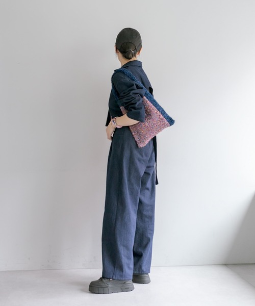 ear PAPILLONNER(イアパピヨネ)の「メタリックニットバッグ(エコバッグ/サブバッグ・レディース・ピンク/シルバー・FREE)」の12枚目の写真