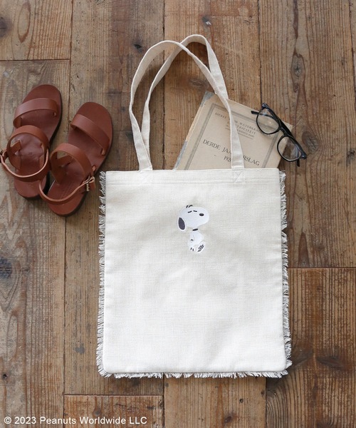 SNOOPY（スヌーピー）の「【CHICKS】SNOOPY　フリンジトートバッグ（トートバッグ・レディース・アイボリー/グレー・FREE）」の14枚目の写真