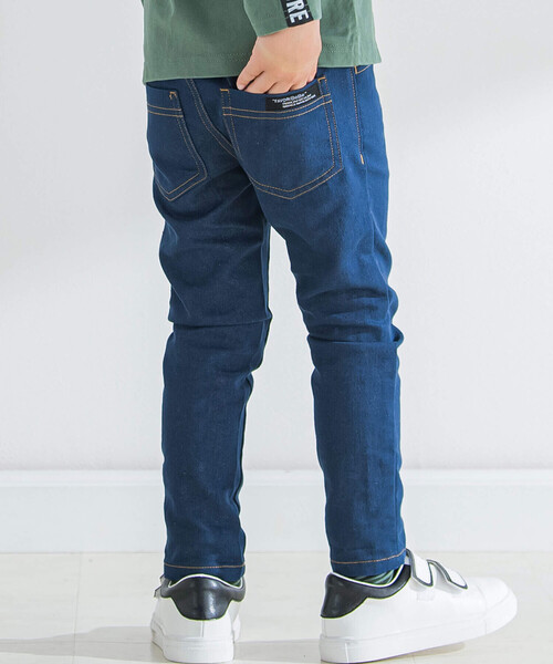 BeBe（ベベ）の「ジョグデニムパンツ(90~150cm)（デニムパンツ・キッズ・ネイビー/グリーン・140cm/120cm/130cm/110cm/150cm/100cm/90cm）」の2枚目の写真