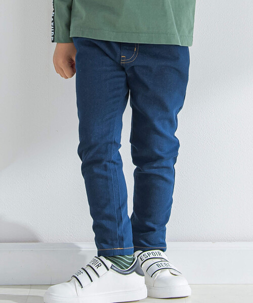 BeBe（ベベ）の「ジョグデニムパンツ(90~150cm)（デニムパンツ・キッズ・ネイビー/グリーン・140cm/120cm/130cm/110cm/150cm/100cm/90cm）」の7枚目の写真