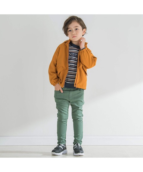 BeBe（ベベ）の「ジョグデニムパンツ(90~150cm)（デニムパンツ・キッズ・ネイビー/グリーン・140cm/120cm/130cm/110cm/150cm/100cm/90cm）」の4枚目の写真