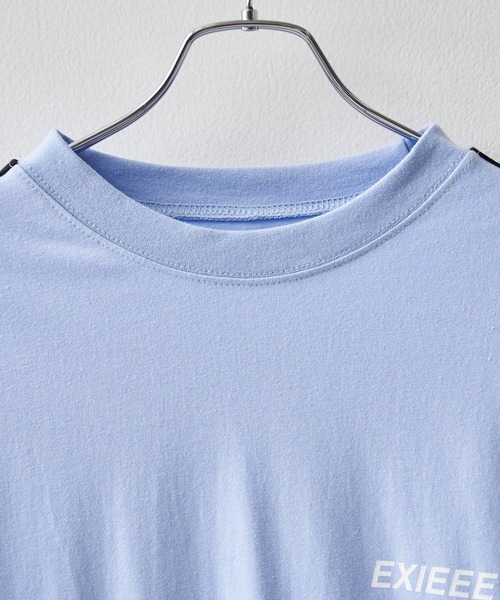 EXIEEE（イグジー）の「EXIEEE/サイドラインロゴロンT（Tシャツ/カットソー・レディース・グリーン/サックスブルー/パープル・MEDIUM/SMALL/LARGE）」の16枚目の写真