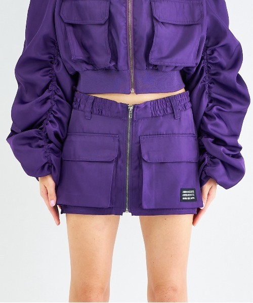 ANNA SUI NYC（アナ スイ エヌ ワイ シー）の「ANNA SUI NYC シャカ2ビッグポケットショートスカート（スカート・レディース・ピンク/カーキ/ブラック/パープル/グレー・M/S）」の4枚目の写真