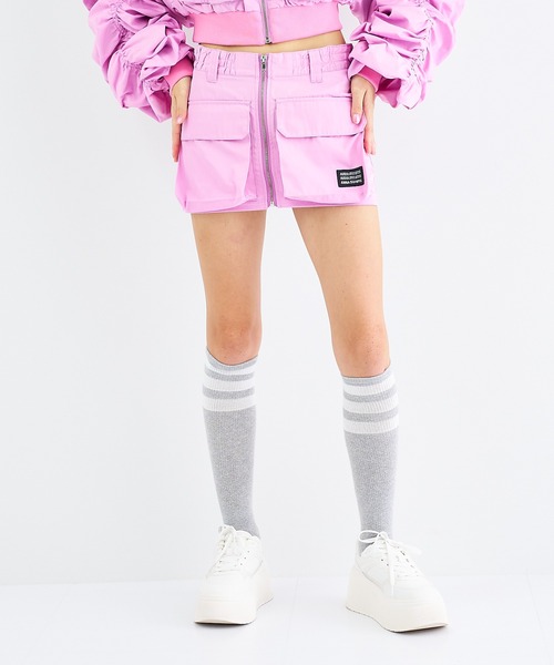 ANNA SUI NYC（アナ スイ エヌ ワイ シー）の「ANNA SUI NYC シャカ2ビッグポケットショートスカート（スカート・レディース・ピンク/カーキ/ブラック/パープル/グレー・M/S）」の11枚目の写真