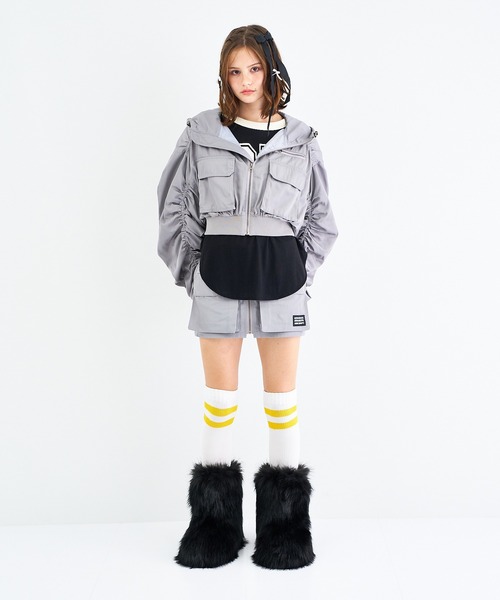 ANNA SUI NYC（アナ スイ エヌ ワイ シー）の「ANNA SUI NYC シャカ2ビッグポケットショートスカート（スカート・レディース・ピンク/カーキ/ブラック/パープル/グレー・M/S）」の21枚目の写真