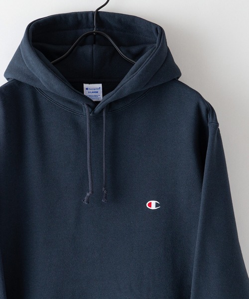 Champion(チャンピオン)の「【CHAMPION/チャンピオン】裏起毛 プルオーバー パーカー C3-Y139 USAコットン スウェット フーディー リサイクルポリエステル サスティナブル(パーカー・メンズ・ブラック/ダークグリーン/オフホワイト/杢グレー/ネイビー・MEDIUM/LARGE/XX-LARGE/X-LARGE)」の10枚目の写真