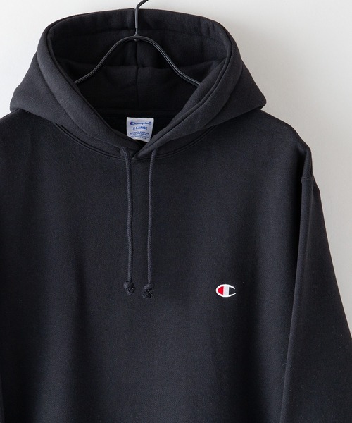 Champion(チャンピオン)の「【CHAMPION/チャンピオン】裏起毛 プルオーバー パーカー C3-Y139 USAコットン スウェット フーディー リサイクルポリエステル サスティナブル(パーカー・メンズ・ブラック/ダークグリーン/オフホワイト/杢グレー/ネイビー・MEDIUM/LARGE/XX-LARGE/X-LARGE)」の7枚目の写真