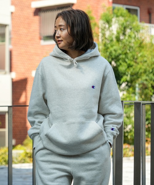 Champion(チャンピオン)の「【CHAMPION/チャンピオン】裏起毛 プルオーバー パーカー C3-Y139 USAコットン スウェット フーディー リサイクルポリエステル サスティナブル(パーカー・メンズ・ブラック/ダークグリーン/オフホワイト/杢グレー/ネイビー・MEDIUM/LARGE/XX-LARGE/X-LARGE)」の21枚目の写真