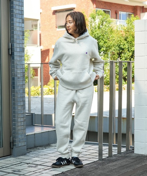 Champion(チャンピオン)の「【CHAMPION/チャンピオン】裏起毛 プルオーバー パーカー C3-Y139 USAコットン スウェット フーディー リサイクルポリエステル サスティナブル(パーカー・メンズ・ブラック/ダークグリーン/オフホワイト/杢グレー/ネイビー・MEDIUM/LARGE/XX-LARGE/X-LARGE)」の18枚目の写真