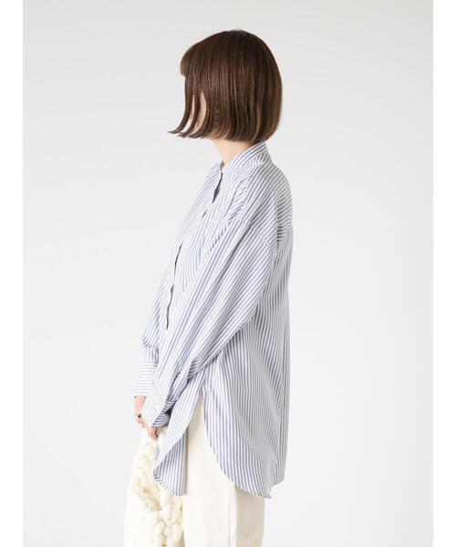 Lugnoncure(ルノンキュール)の「スタンドカラーリラックスシャツ(シャツ/ブラウス・レディース・グレー/ネイビー/グリーン/レッド・F)」の16枚目の写真