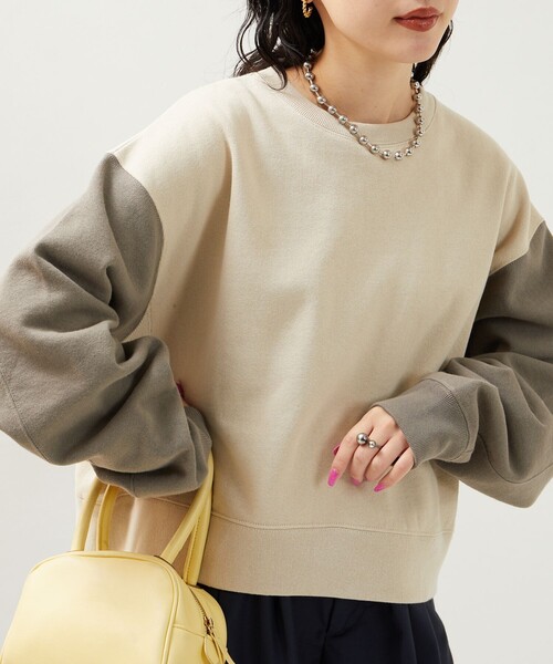 FREAK'S STORE（フリークスストア）の「限定展開　ヘビーウェイト ショート ビッグ スウェット（スウェット・レディース・ブルー/ブラック/グリーン/グレー/ピンク/ナチュラル/マスタード/ライトグレー/その他1/サックスブルー/その他/オレンジ・ﾌﾘ-）」の11枚目の写真