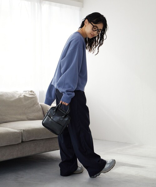 FREAK'S STORE（フリークスストア）の「限定展開　ヘビーウェイト ショート ビッグ スウェット（スウェット・レディース・ブルー/ブラック/グリーン/グレー/ピンク/ナチュラル/マスタード/ライトグレー/その他1/サックスブルー/その他/オレンジ・ﾌﾘ-）」の18枚目の写真