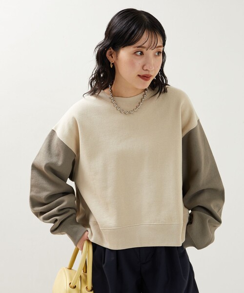 FREAK'S STORE（フリークスストア）の「限定展開　ヘビーウェイト ショート ビッグ スウェット（スウェット・レディース・ブルー/ブラック/グリーン/グレー/ピンク/ナチュラル/マスタード/ライトグレー/その他1/サックスブルー/その他/オレンジ・ﾌﾘ-）」の15枚目の写真