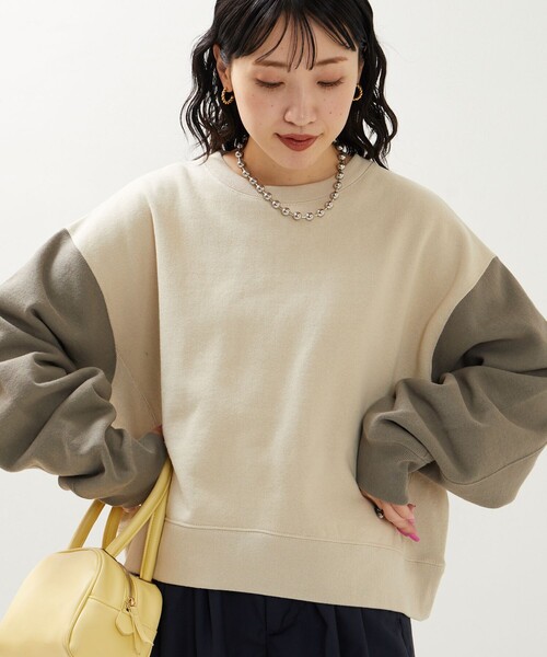 FREAK'S STORE（フリークスストア）の「限定展開　ヘビーウェイト ショート ビッグ スウェット（スウェット・レディース・ブルー/ブラック/グリーン/グレー/ピンク/ナチュラル/マスタード/ライトグレー/その他1/サックスブルー/その他/オレンジ・ﾌﾘ-）」の14枚目の写真