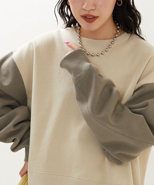 FREAK'S STORE（フリークスストア）の「限定展開　ヘビーウェイト ショート ビッグ スウェット（スウェット・レディース・ブルー/ブラック/グリーン/グレー/ピンク/ナチュラル/マスタード/ライトグレー/その他1/サックスブルー/その他/オレンジ・ﾌﾘ-）」の13枚目の写真