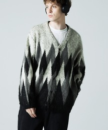 JACKROSE | JE SHAGGY ARGYLE KNIT CARDIGAN(カーディガン/ボレロ)