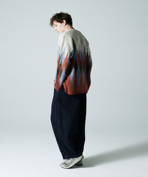 JACKROSE(ジャックローズ)の「JE SHAGGY ARGYLE KNIT CARDIGAN(カーディガン/ボレロ・メンズ・サックスブルー/ブラック/パープル・M/L)」の15枚目の写真