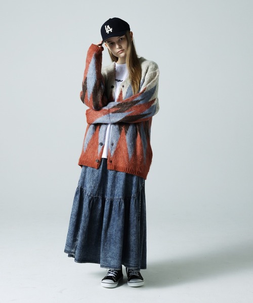 JACKROSE(ジャックローズ)の「JE SHAGGY ARGYLE KNIT CARDIGAN(カーディガン/ボレロ・メンズ・サックスブルー/ブラック/パープル・M/L)」の14枚目の写真