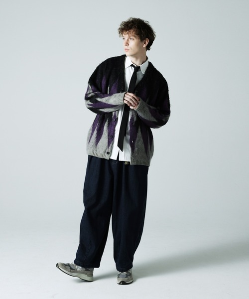 JACKROSE(ジャックローズ)の「JE SHAGGY ARGYLE KNIT CARDIGAN(カーディガン/ボレロ・メンズ・サックスブルー/ブラック/パープル・M/L)」の16枚目の写真