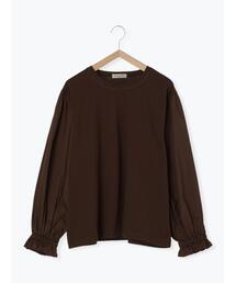 Samansa Mos2 | 袖布帛ドッキングカットソー(Tシャツ/カットソー)