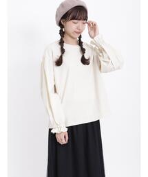 Samansa Mos2 | 袖布帛ドッキングカットソー(Tシャツ/カットソー)