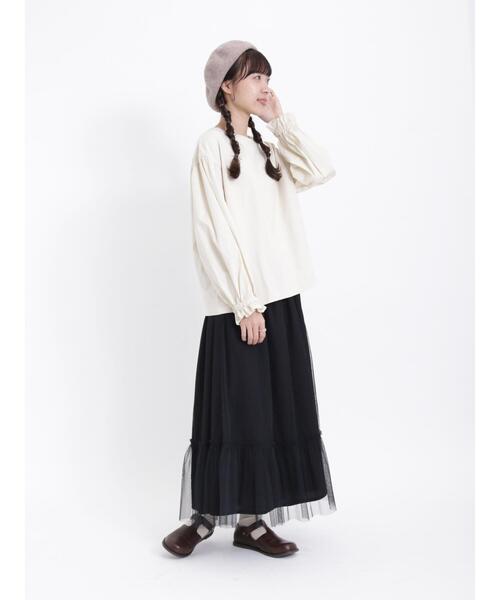 Samansa Mos2（サマンサ モスモス）の「袖布帛ドッキングカットソー（T