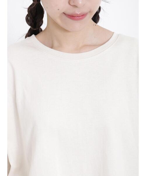 Samansa Mos2（サマンサ モスモス）の「袖布帛ドッキングカットソー（Tシャツ/カットソー・レディース・ブラウン/キナリ/グレー・F）」の14枚目の写真