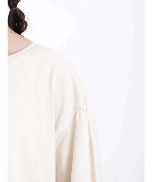 Samansa Mos2（サマンサ モスモス）の「袖布帛ドッキングカットソー（Tシャツ/カットソー・レディース・ブラウン/キナリ/グレー・F）」の15枚目の写真