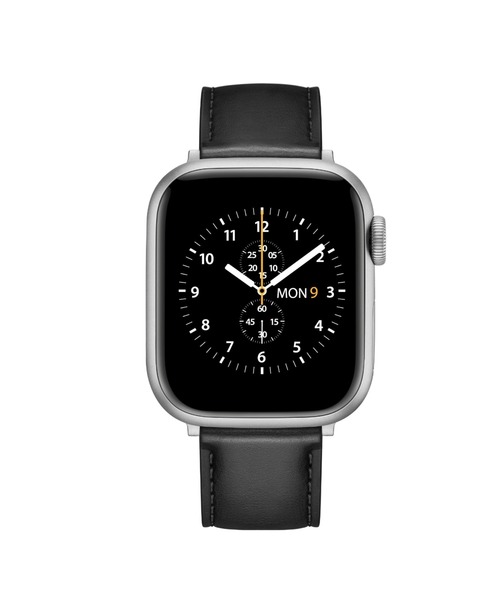Daniel Wellington（ダニエルウェリントン）の「アップルウォッチ  レザーストラップ SMARTWATCH LEATHER STRAP（デジタル腕時計・メンズ・シルバー×ブラック・18mm/20mm）」の2枚目の写真