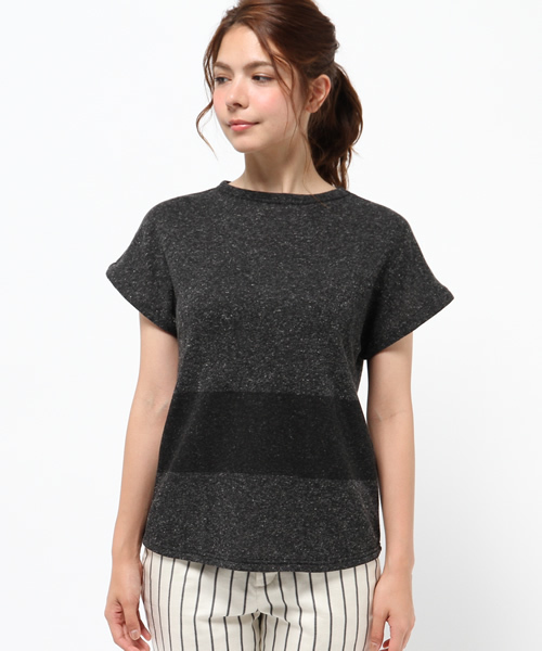OUTLET（アウトレット）の「【CIAOPANIC TYPY】FLBラインプリントプルオーバー（Tシャツ/カットソー・レディース・ブルー/チャコールグレー/グレー/イエロー/ホワイト・ONE）」の7枚目の写真