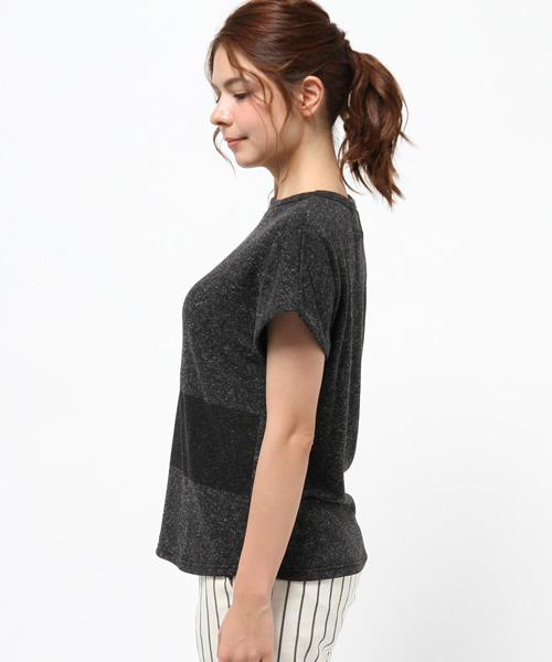 OUTLET（アウトレット）の「【CIAOPANIC TYPY】FLBラインプリントプルオーバー（Tシャツ/カットソー・レディース・ブルー/チャコールグレー/グレー/イエロー/ホワイト・ONE）」の8枚目の写真
