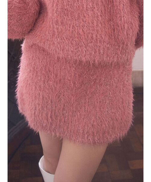 CALNAMUR(カルナムール)の「ラメシャギーミニスカート(スカート・レディース・ピンク/ライトブルー/ベージュ・FREE)」の5枚目の写真